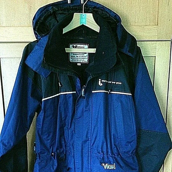 Navy blue top windbreaker with hood